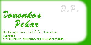 domonkos pekar business card